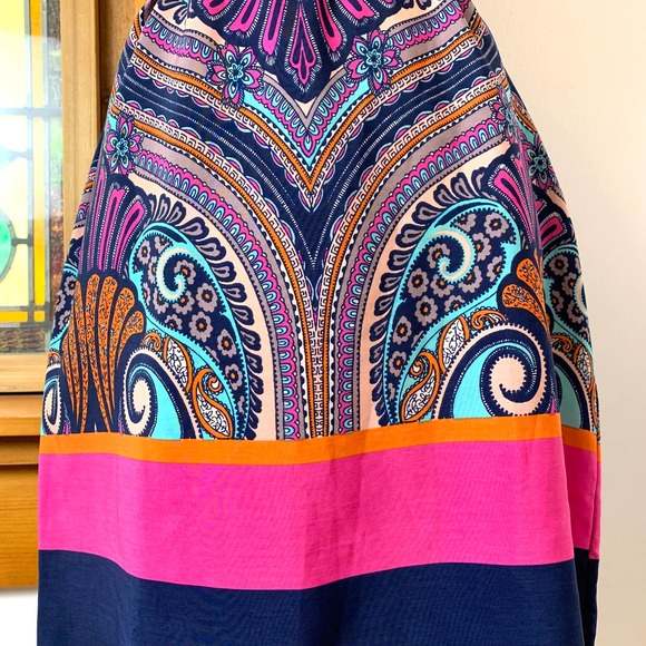 Vintage Psychedelic MOD Retro 60s Renneec. Midi Dress- S - Picture 4 of 10